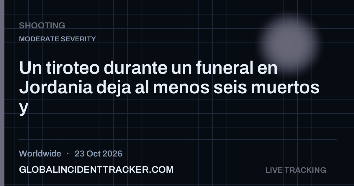 Shooting incident in worldwide on 23 October 2026 — Global Incident Tracker report card