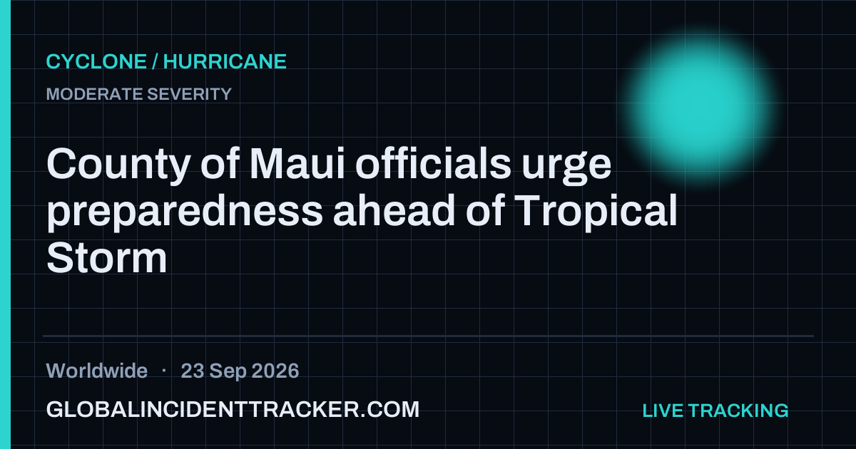 Cyclone / Hurricane incident in worldwide on 23 September 2026 — Global Incident Tracker report card