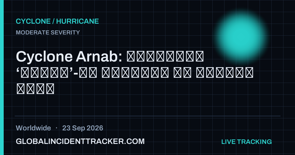 Cyclone / Hurricane incident in worldwide on 23 September 2026 — Global Incident Tracker report card