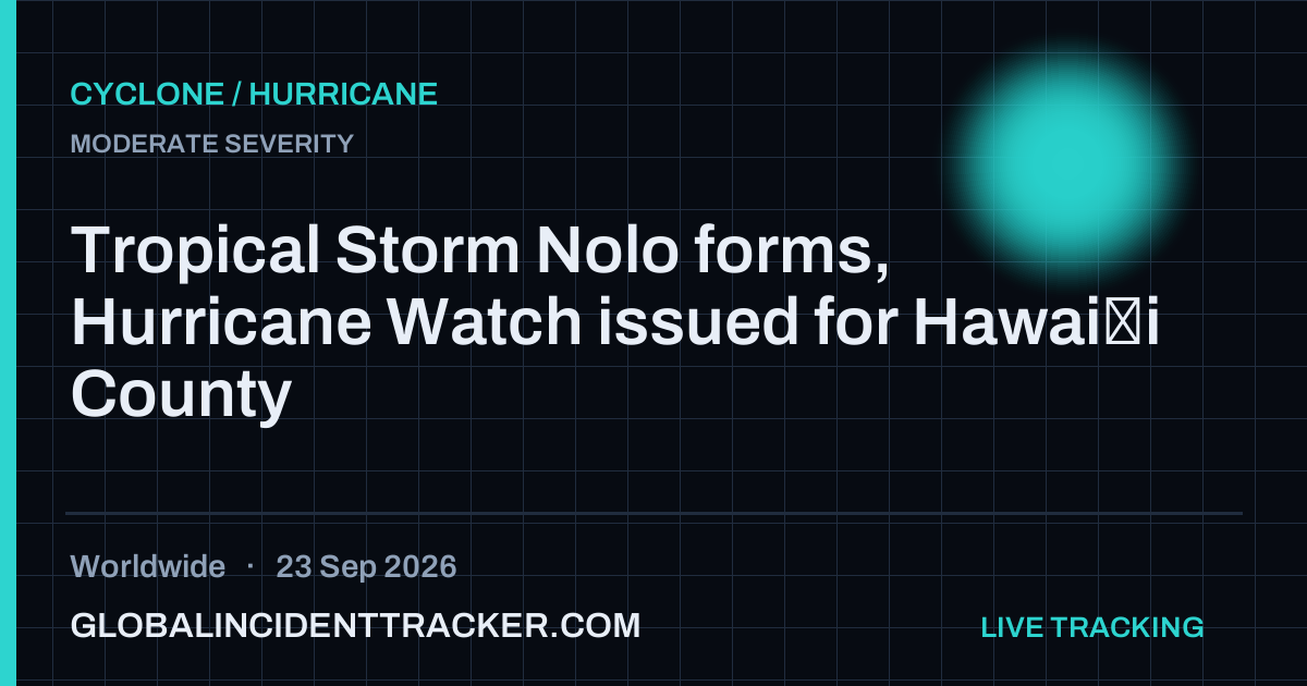Cyclone / Hurricane incident in worldwide on 23 September 2026 — Global Incident Tracker report card