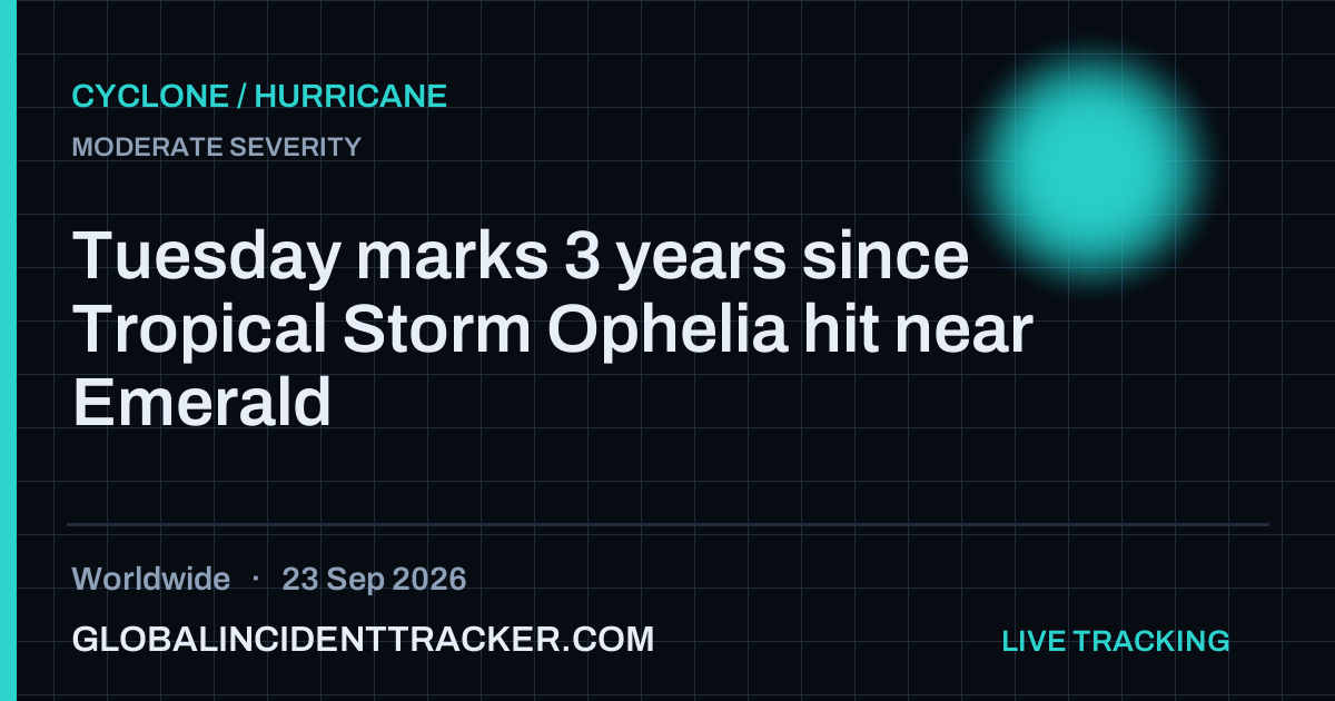 Cyclone / Hurricane incident in worldwide on 23 September 2026 — Global Incident Tracker report card