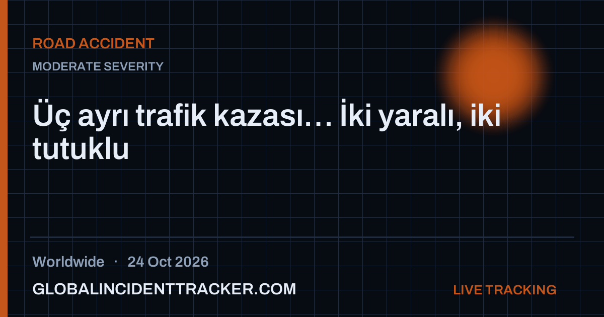 Road Accident incident in worldwide on 24 October 2026 — Global Incident Tracker report card