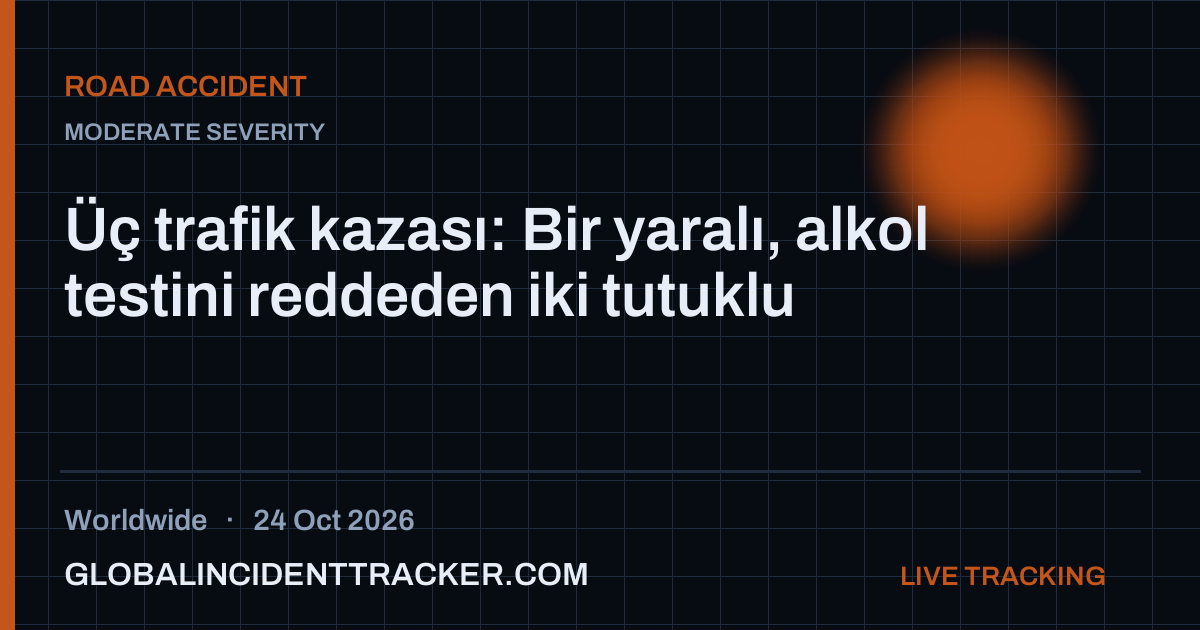 Road Accident incident in worldwide on 24 October 2026 — Global Incident Tracker report card