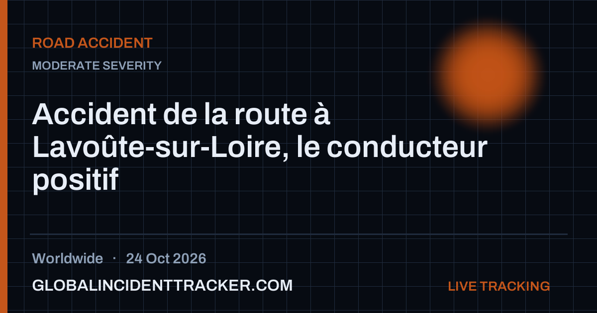 Road Accident incident in worldwide on 24 October 2026 — Global Incident Tracker report card