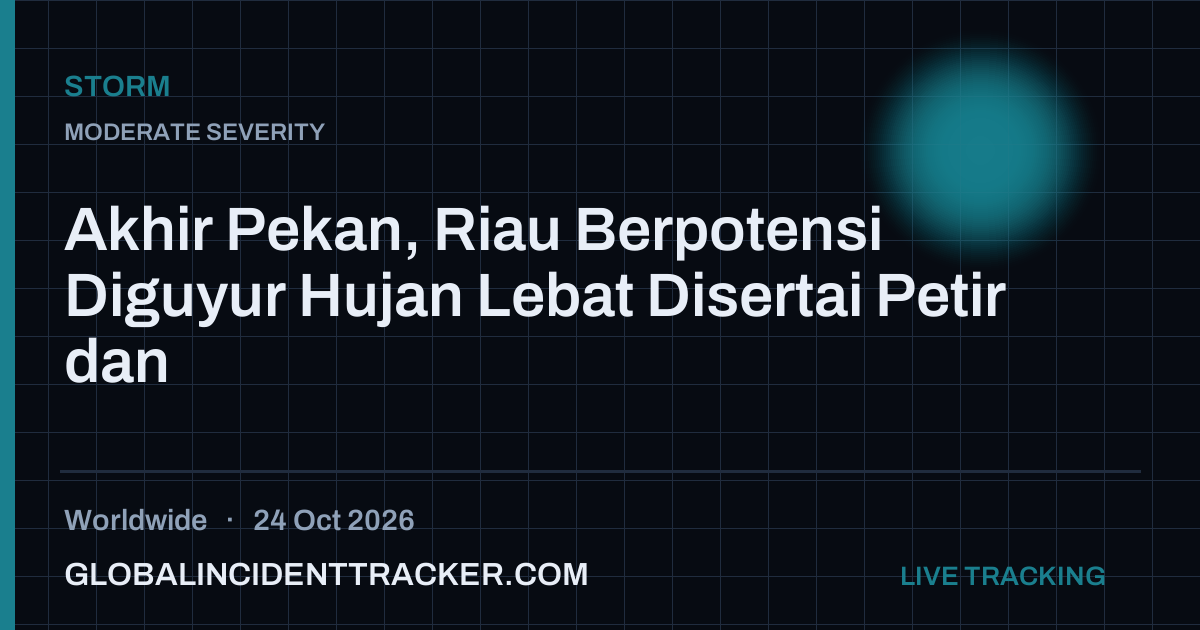 Storm incident in worldwide on 24 October 2026 — Global Incident Tracker report card