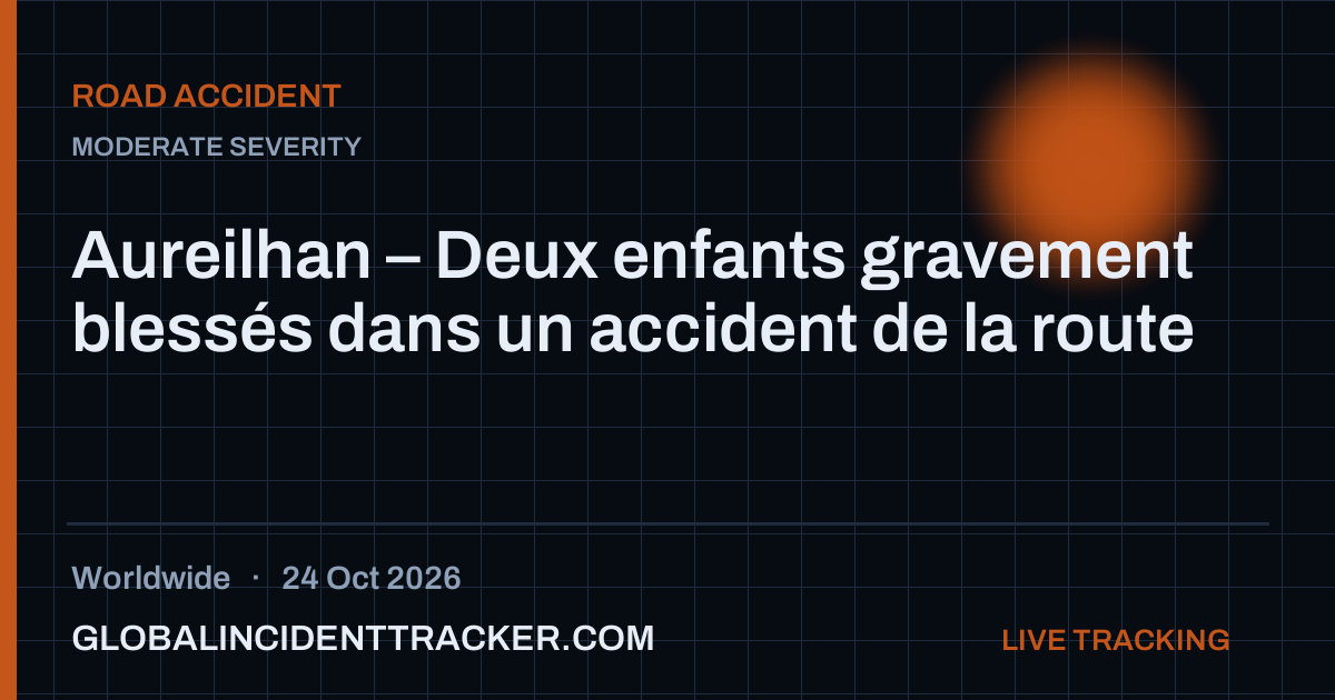 Road Accident incident in worldwide on 24 October 2026 — Global Incident Tracker report card