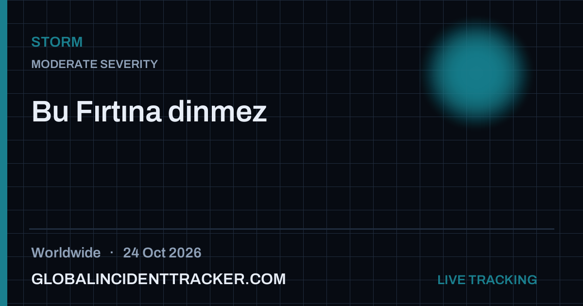 Storm incident in worldwide on 24 October 2026 — Global Incident Tracker report card