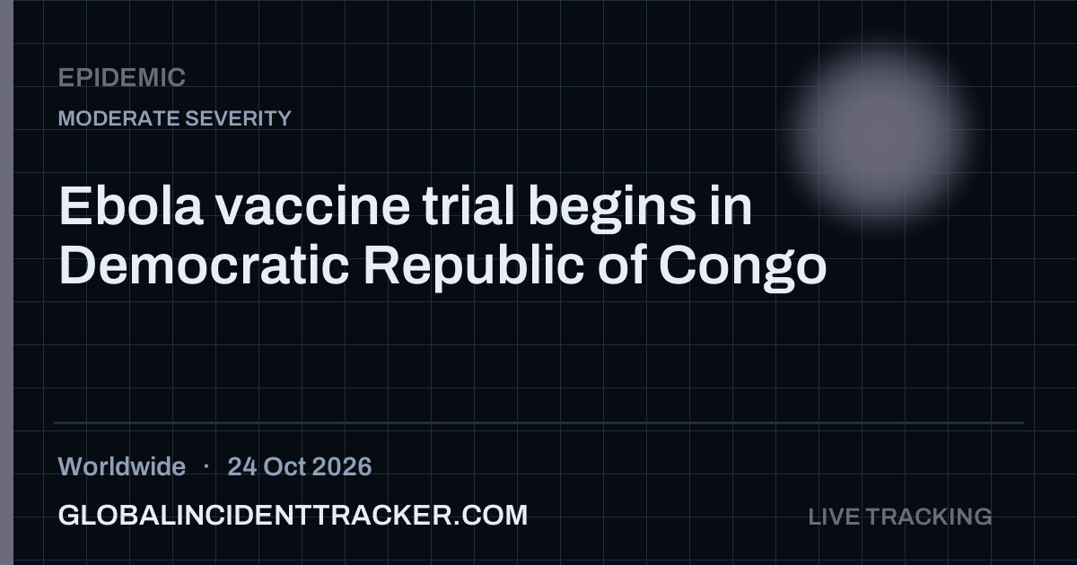 Epidemic incident in worldwide on 24 October 2026 — Global Incident Tracker report card