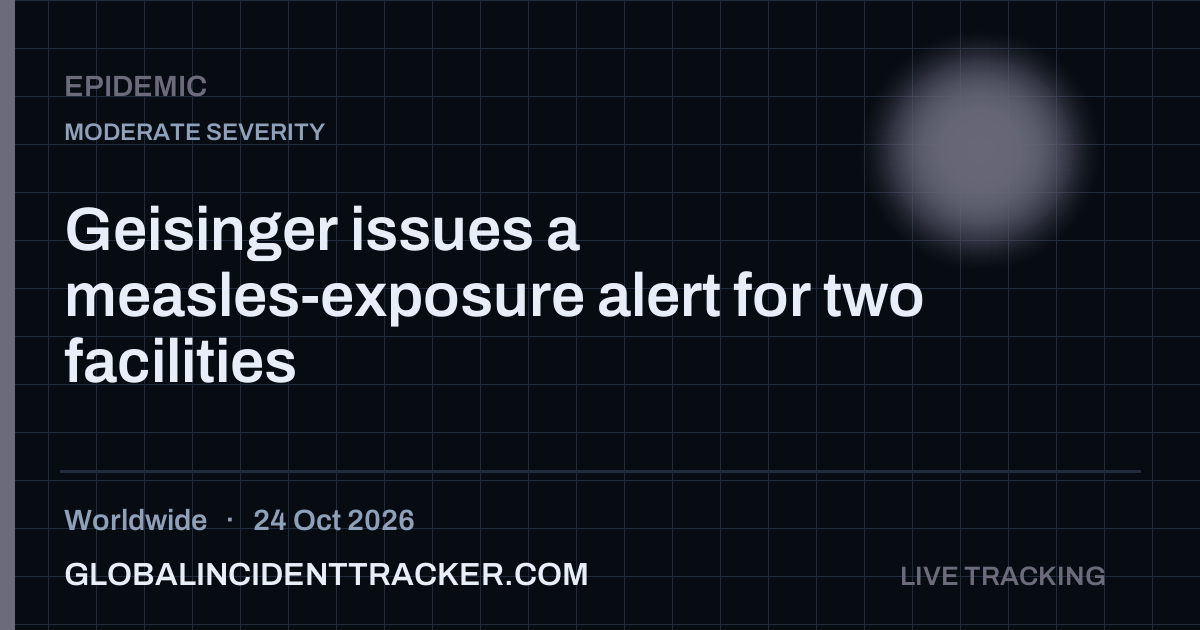 Epidemic incident in worldwide on 24 October 2026 — Global Incident Tracker report card