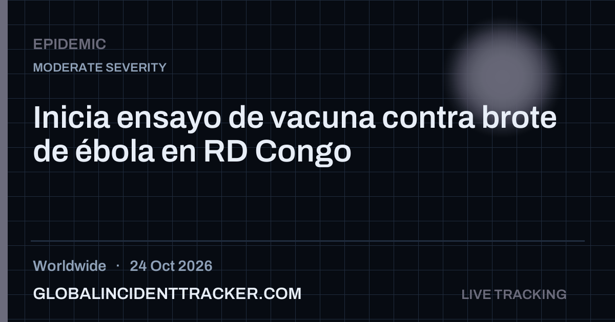 Epidemic incident in worldwide on 24 October 2026 — Global Incident Tracker report card