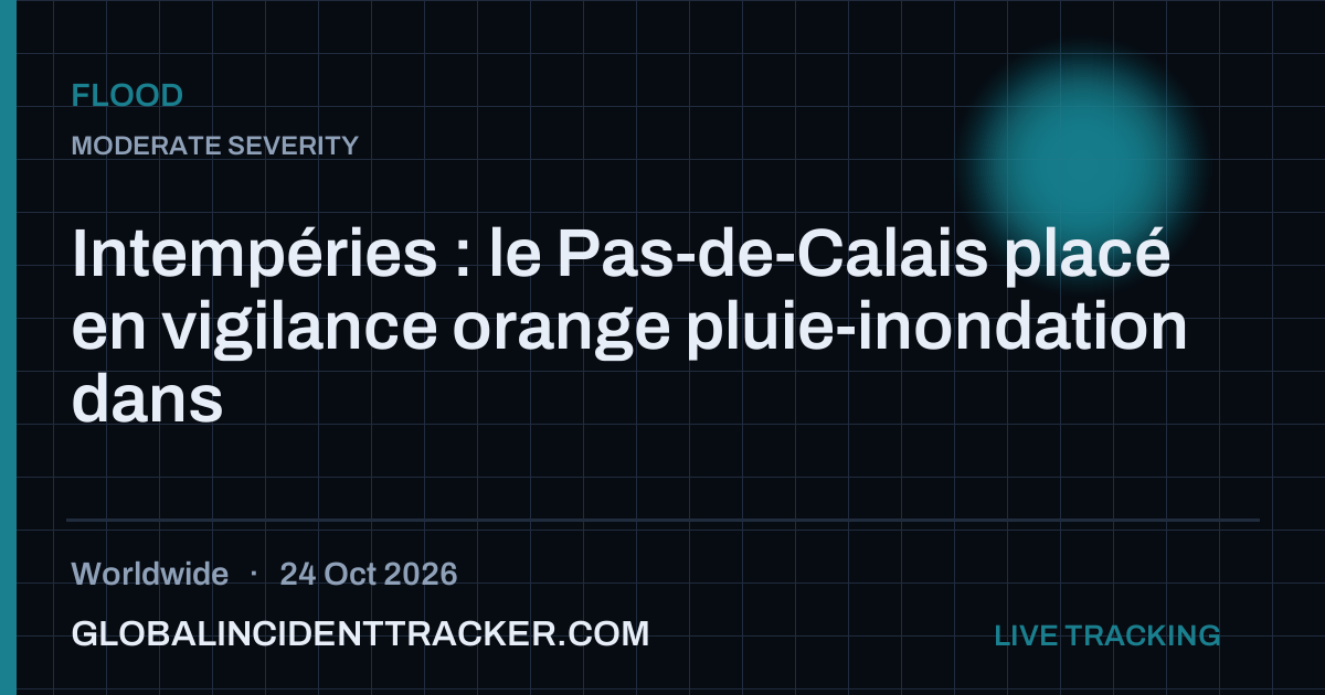 Flood incident in worldwide on 24 October 2026 — Global Incident Tracker report card
