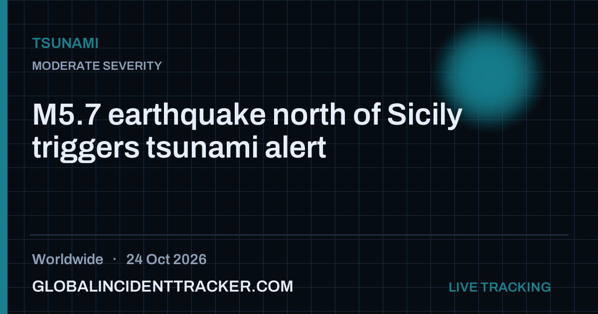 Tsunami incident in worldwide on 24 October 2026 — Global Incident Tracker report card