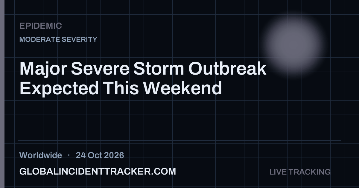 Epidemic incident in worldwide on 24 October 2026 — Global Incident Tracker report card