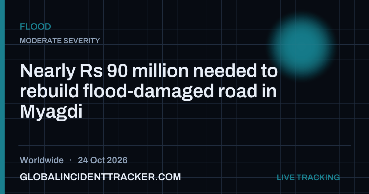 Flood incident in worldwide on 24 October 2026 — Global Incident Tracker report card