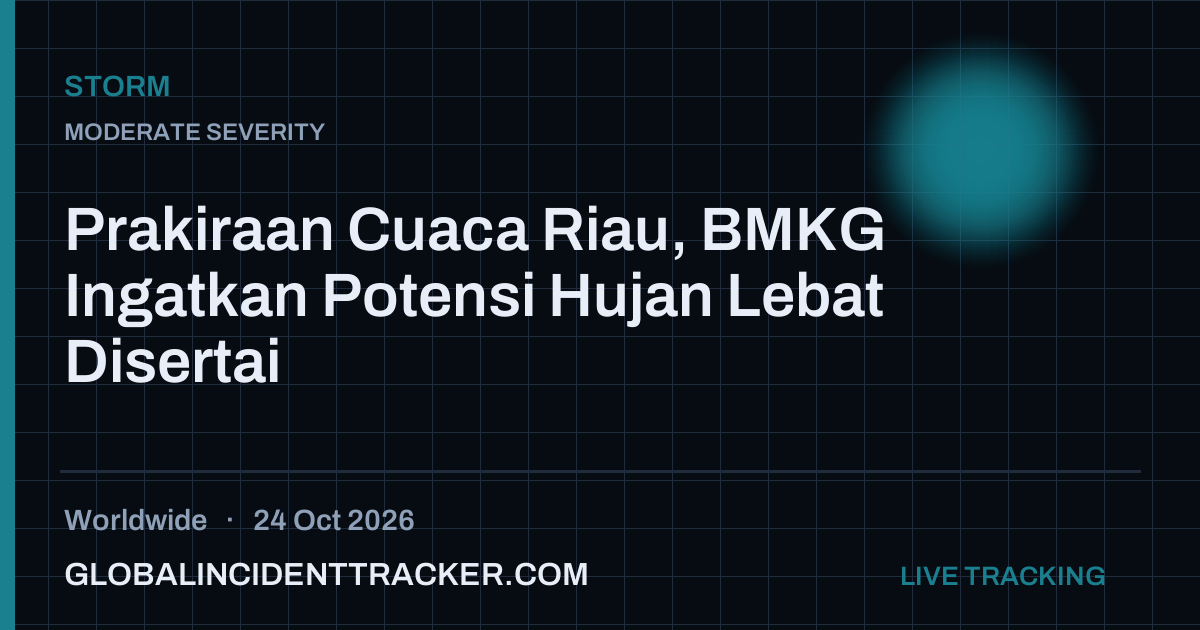 Storm incident in worldwide on 24 October 2026 — Global Incident Tracker report card