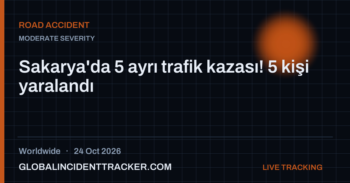 Road Accident incident in worldwide on 24 October 2026 — Global Incident Tracker report card