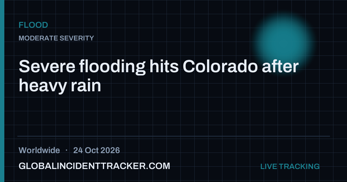 Flood incident in worldwide on 24 October 2026 — Global Incident Tracker report card