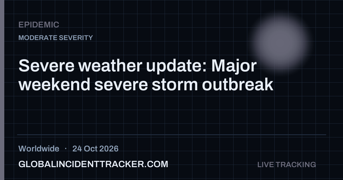 Epidemic incident in worldwide on 24 October 2026 — Global Incident Tracker report card