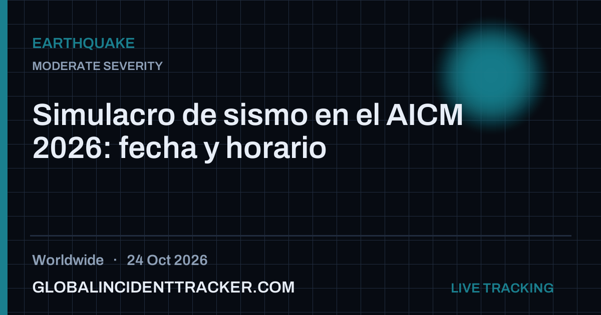 Earthquake incident in worldwide on 24 October 2026 — Global Incident Tracker report card