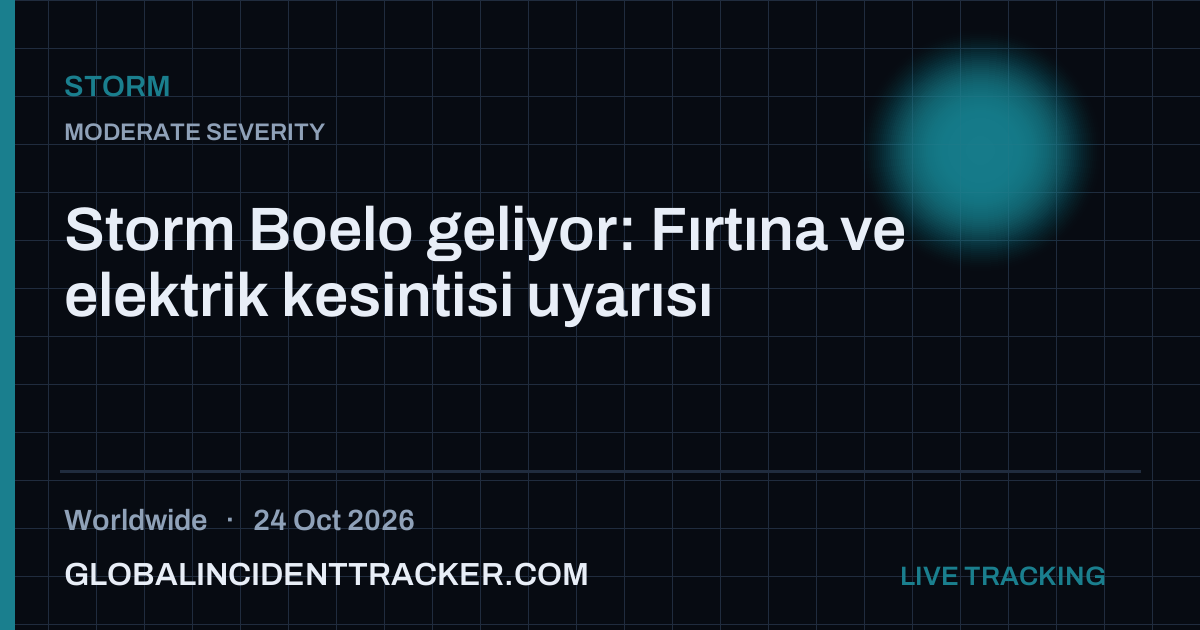 Storm incident in worldwide on 24 October 2026 — Global Incident Tracker report card