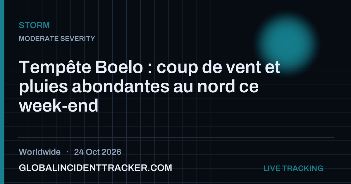 Storm incident in worldwide on 24 October 2026 — Global Incident Tracker report card