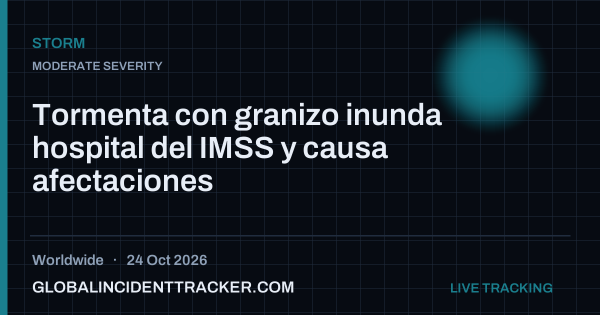 Storm incident in worldwide on 24 October 2026 — Global Incident Tracker report card