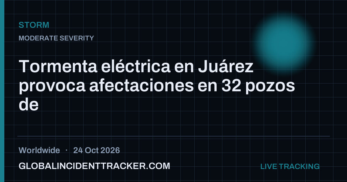 Tormenta eléctrica en Juárez provoca afectaciones en 32 pozos de agua ...