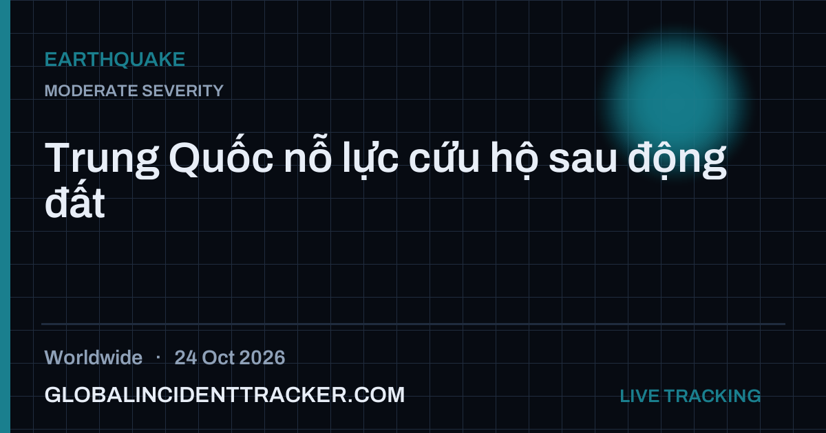 Earthquake incident in worldwide on 24 October 2026 — Global Incident Tracker report card