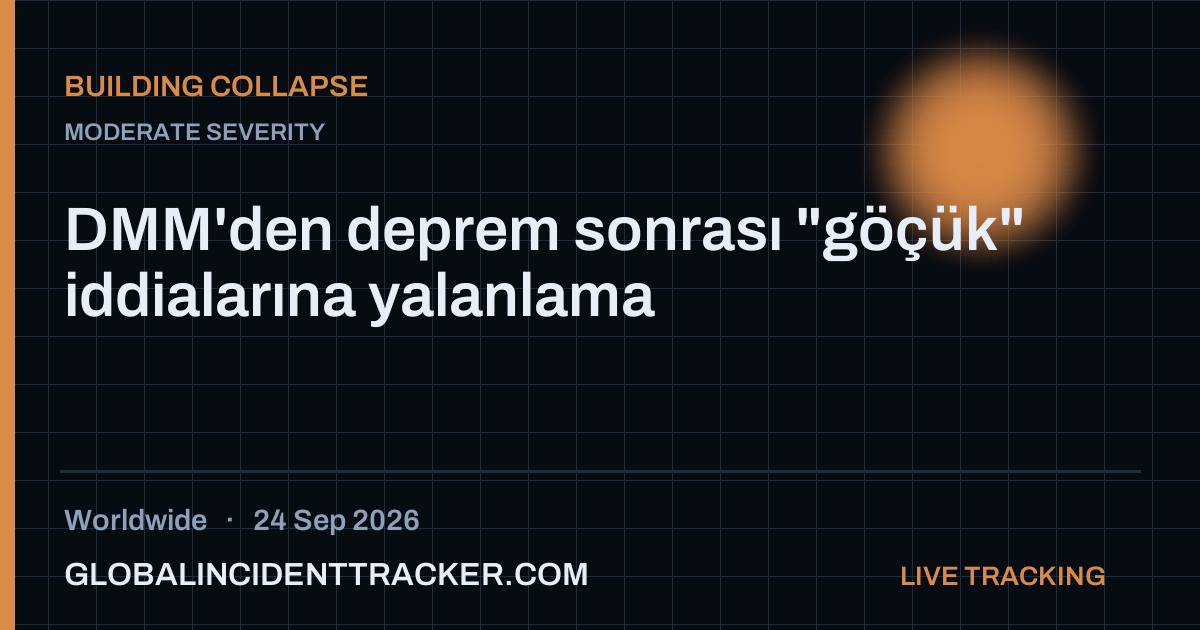 Building Collapse incident in worldwide on 24 September 2026 — Global Incident Tracker report card