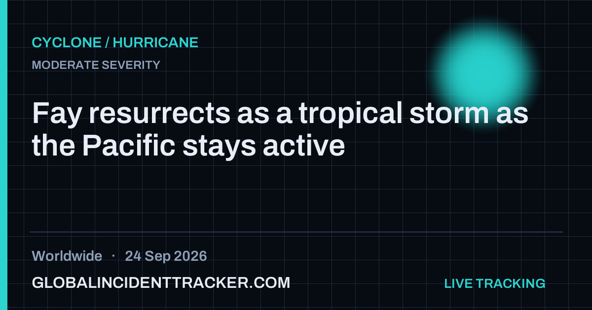 Cyclone / Hurricane incident in worldwide on 24 September 2026 — Global Incident Tracker report card