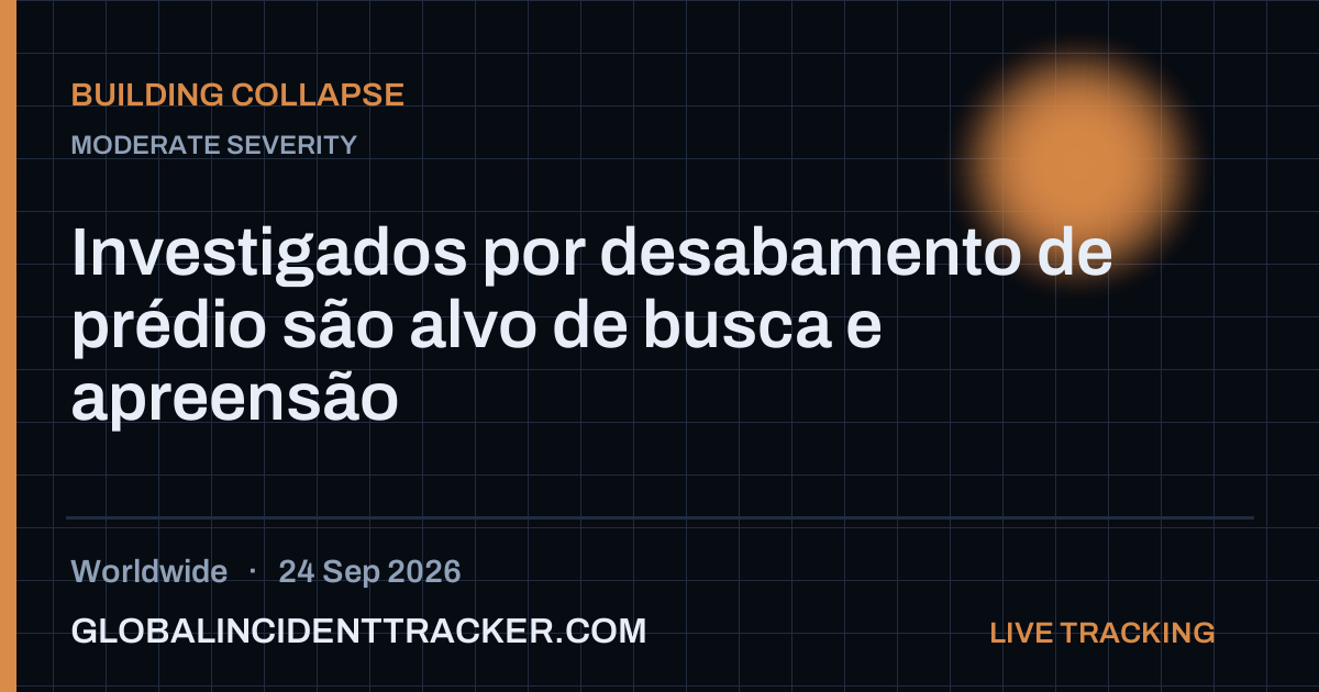 Building Collapse incident in worldwide on 24 September 2026 — Global Incident Tracker report card