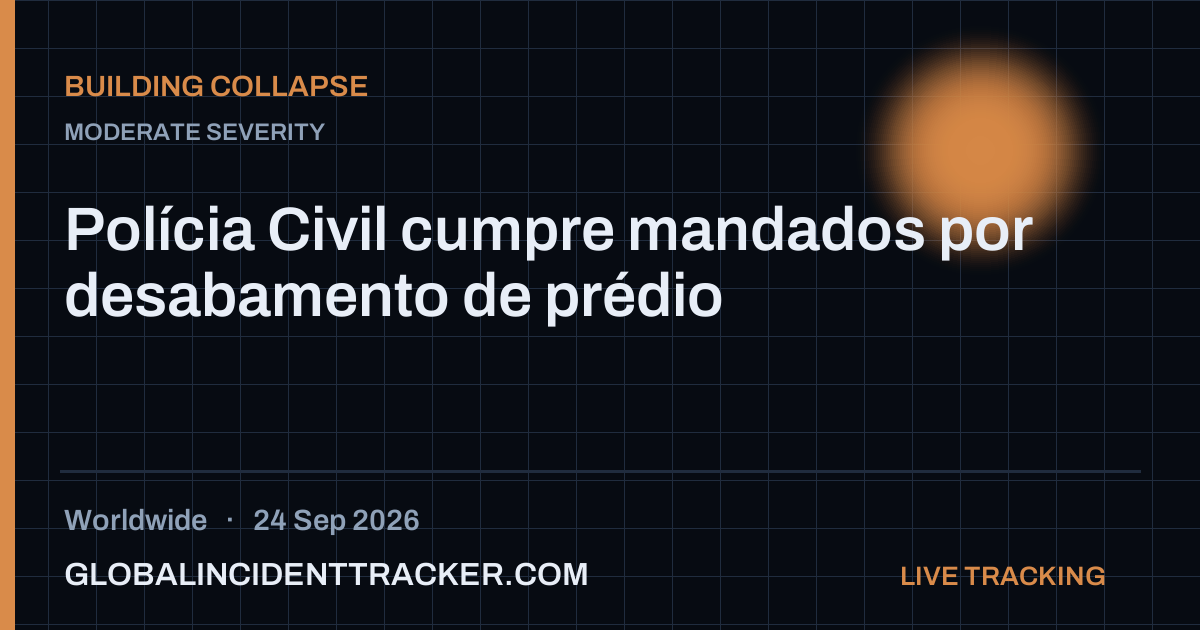 Building Collapse incident in worldwide on 24 September 2026 — Global Incident Tracker report card