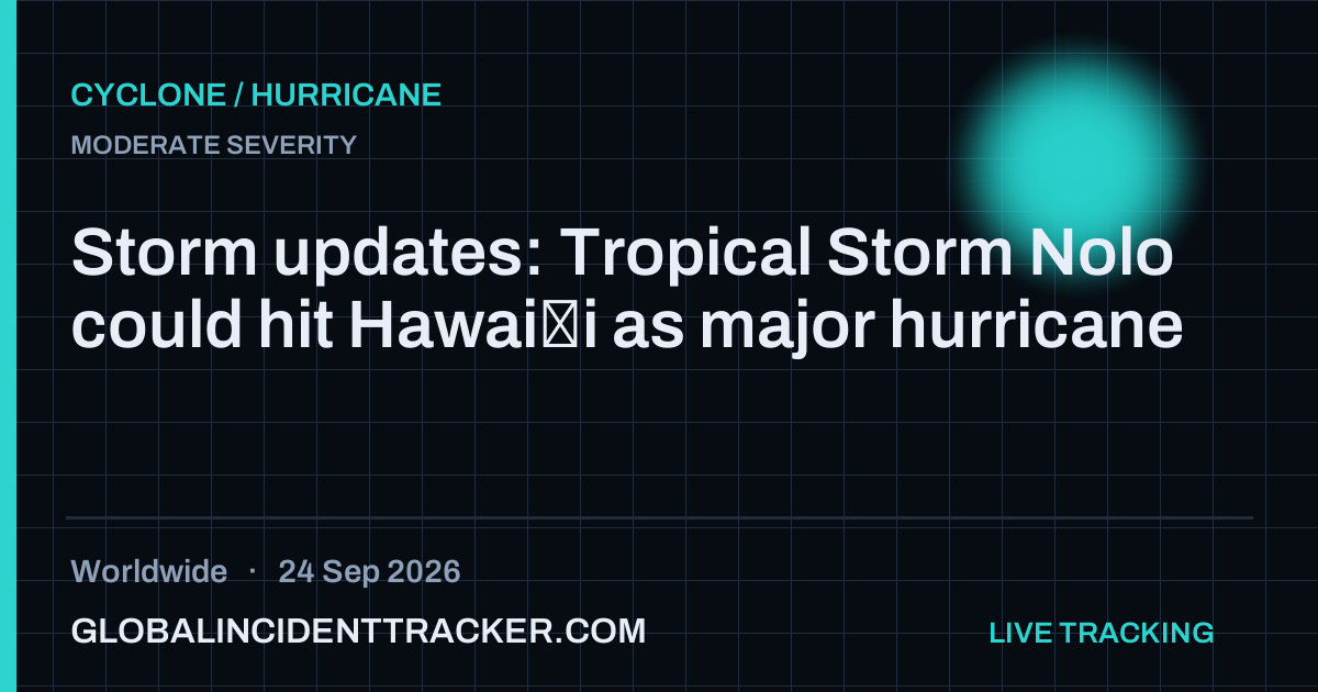 Cyclone / Hurricane incident in worldwide on 24 September 2026 — Global Incident Tracker report card
