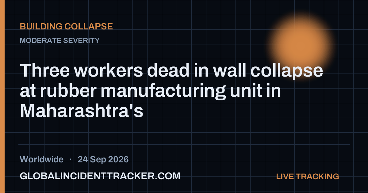 Building Collapse incident in worldwide on 24 September 2026 — Global Incident Tracker report card