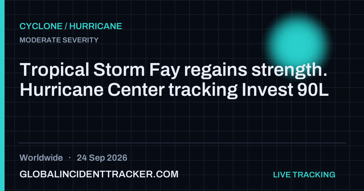 Cyclone / Hurricane incident in worldwide on 24 September 2026 — Global Incident Tracker report card