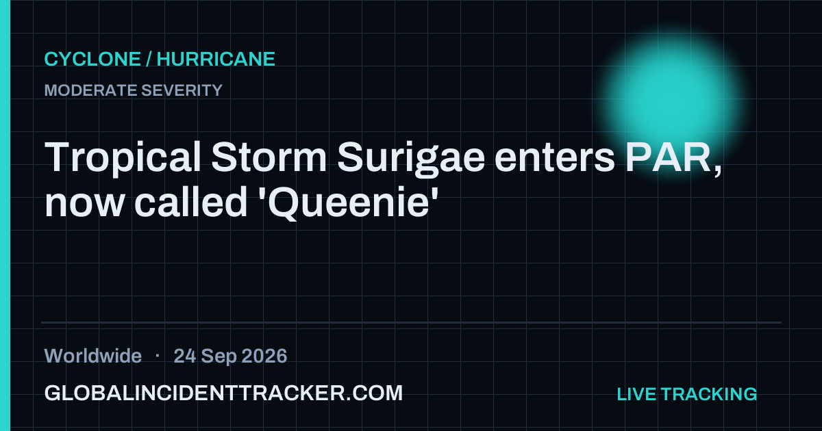 Cyclone / Hurricane incident in worldwide on 24 September 2026 — Global Incident Tracker report card