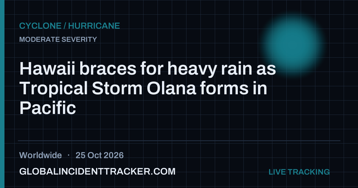 Cyclone / Hurricane incident in worldwide on 25 October 2026 — Global Incident Tracker report card