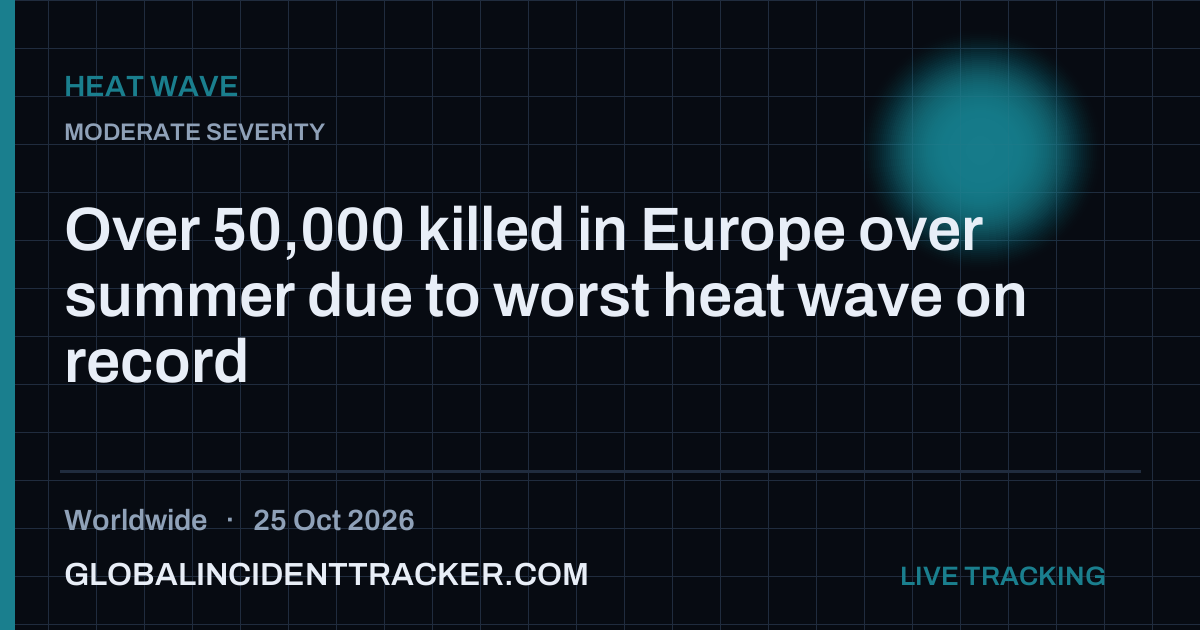 Over 50,000 killed in Europe over summer due to worst heat wave on ...