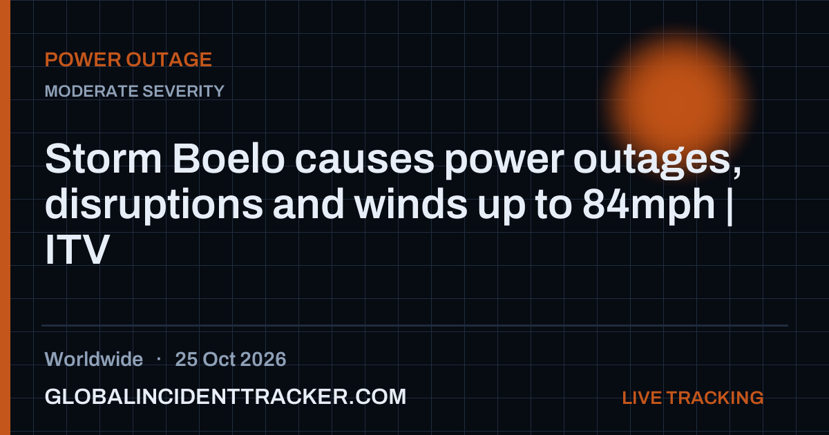 Storm Boelo causes power outages, disruptions and winds up to 84mph ...