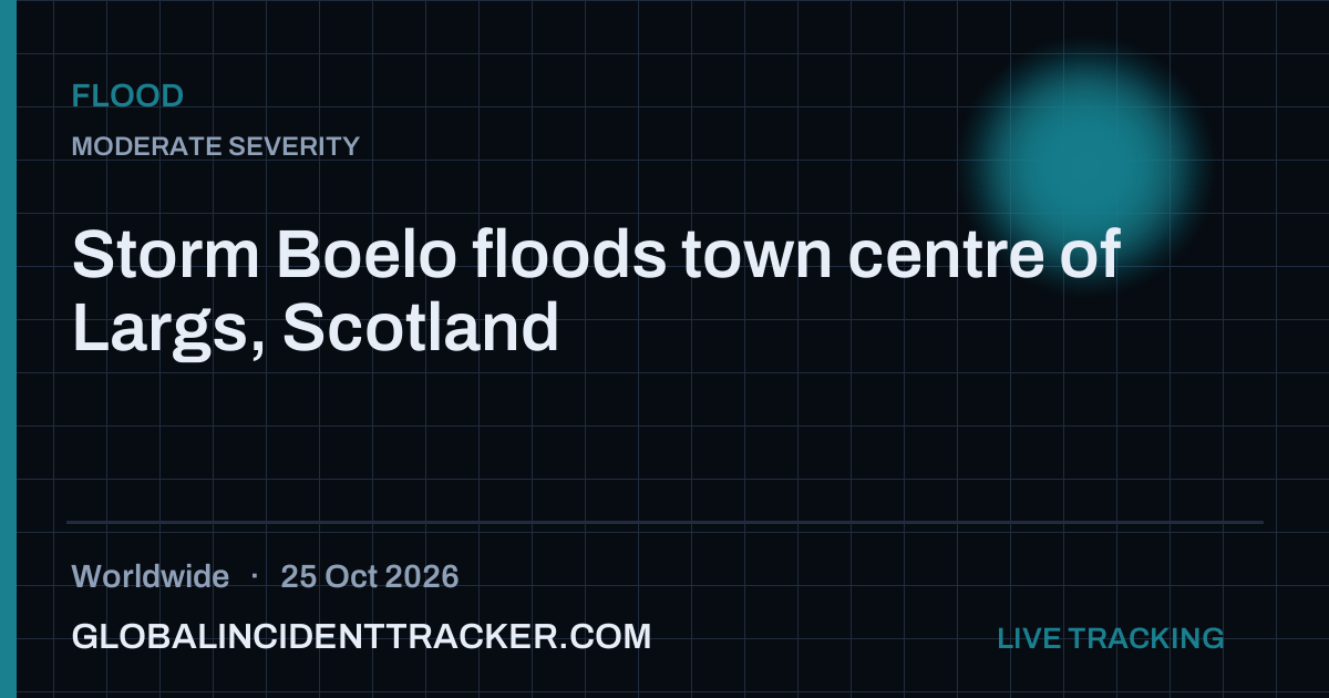 Storm Boelo floods town centre of Largs, Scotland — 25 October 2026