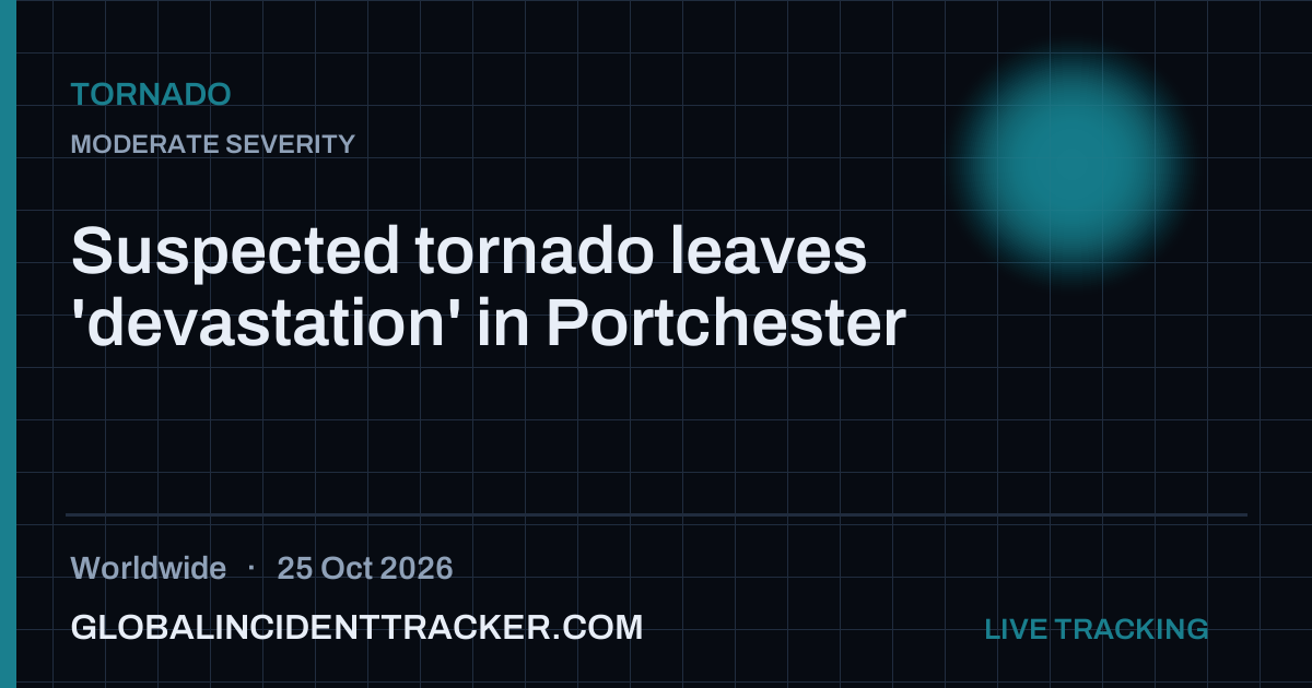 Tornado incident in worldwide on 25 October 2026 — Global Incident Tracker report card