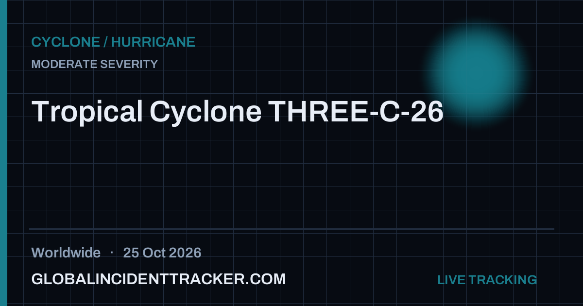 Cyclone / Hurricane incident in worldwide on 25 October 2026 — Global Incident Tracker report card
