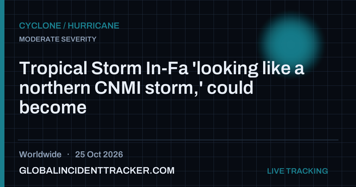 Cyclone / Hurricane incident in worldwide on 25 October 2026 — Global Incident Tracker report card