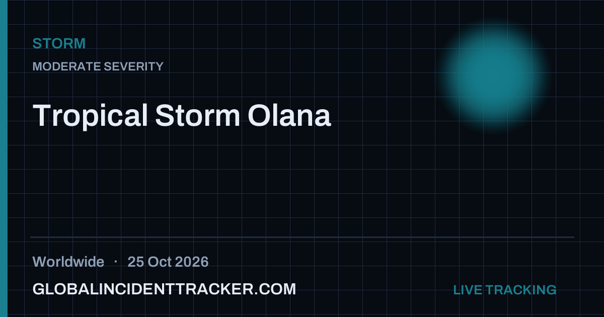 Tropical Storm Olana — 25 October 2026