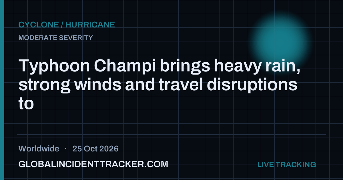 Cyclone / Hurricane incident in worldwide on 25 October 2026 — Global Incident Tracker report card