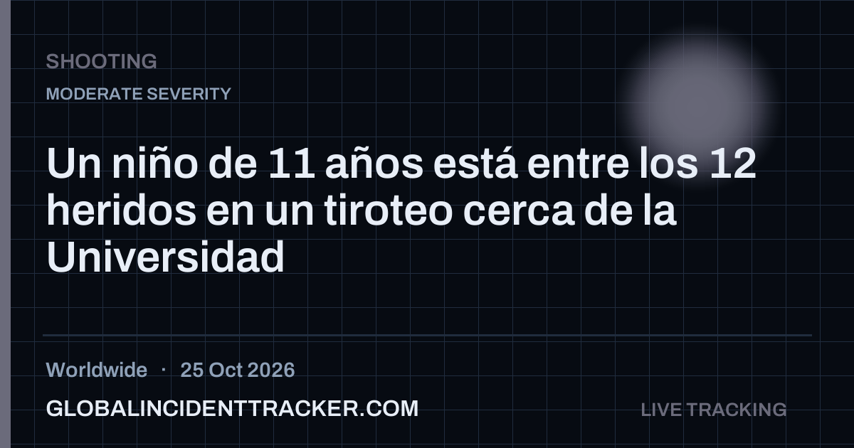 Shooting incident in worldwide on 25 October 2026 — Global Incident Tracker report card
