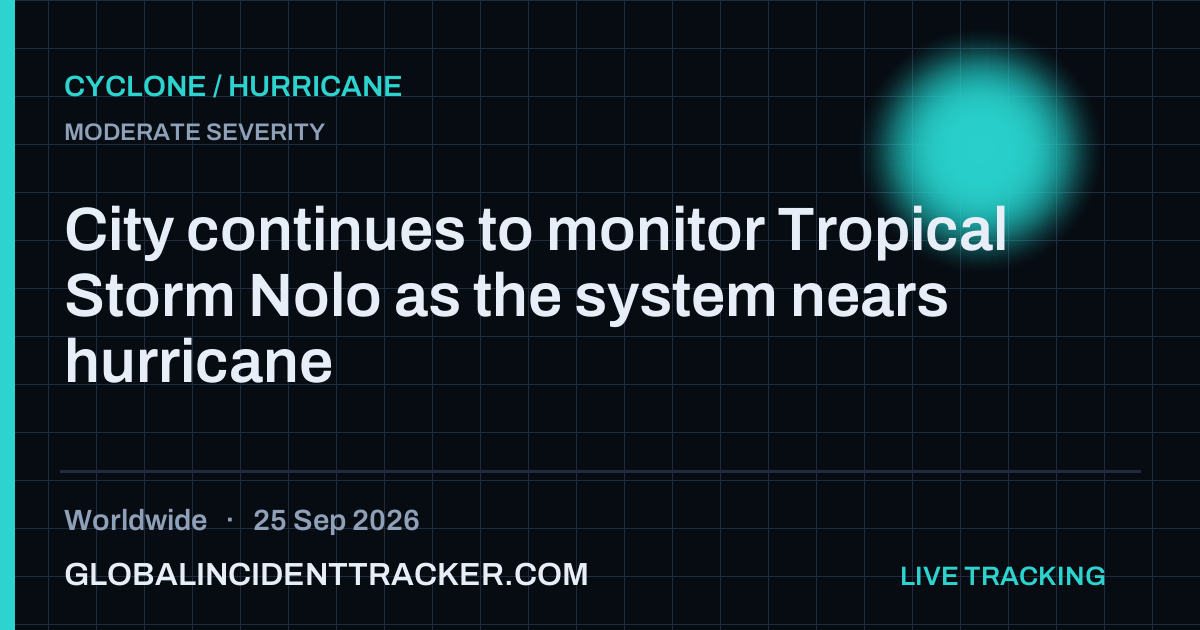 Cyclone / Hurricane incident in worldwide on 25 September 2026 — Global Incident Tracker report card