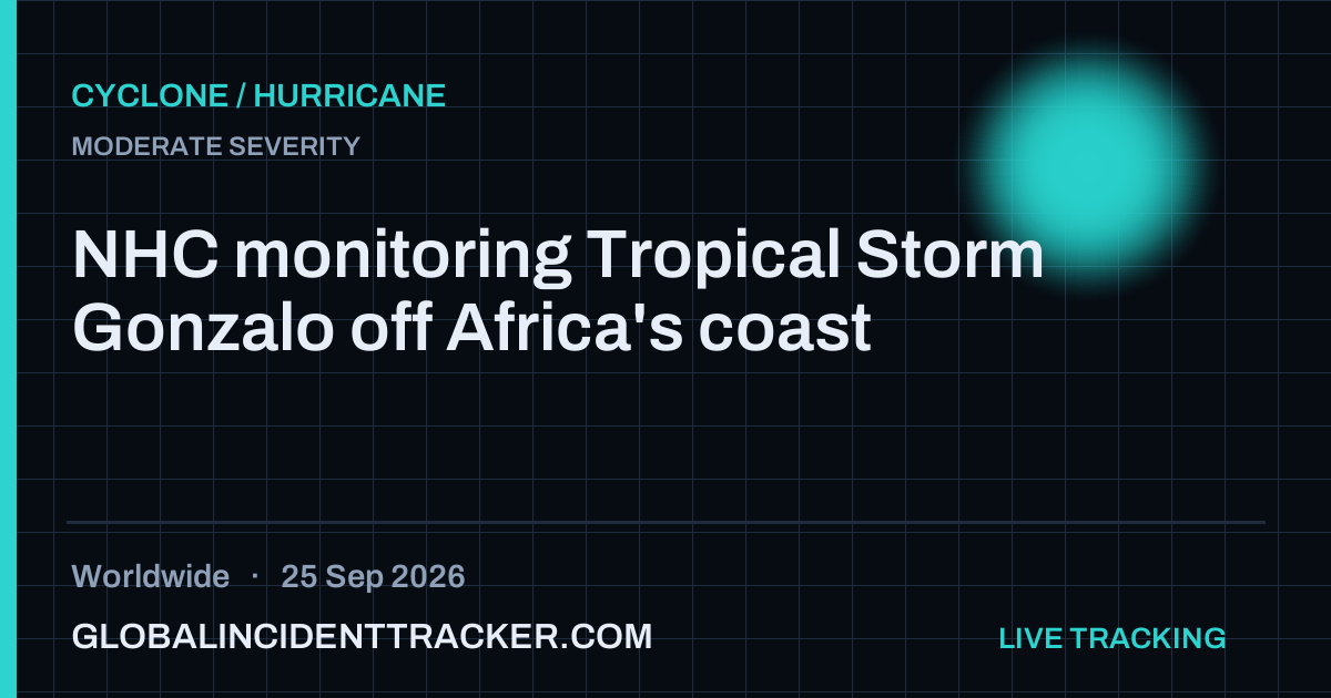 Cyclone / Hurricane incident in worldwide on 25 September 2026 — Global Incident Tracker report card