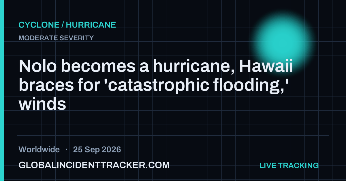 Cyclone / Hurricane incident in worldwide on 25 September 2026 — Global Incident Tracker report card
