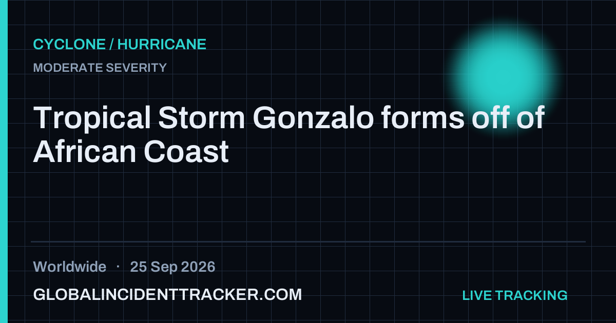 Cyclone / Hurricane incident in worldwide on 25 September 2026 — Global Incident Tracker report card